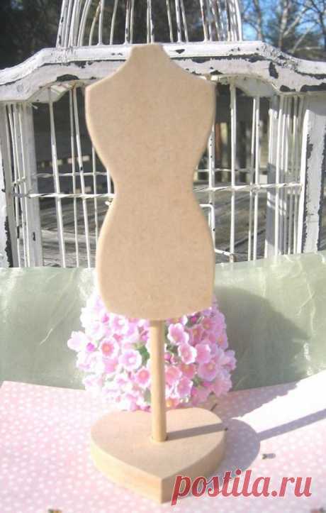 (48) Dress Form NEW and IMPROVED MDF WOOD CUT OUT DIY mannequin