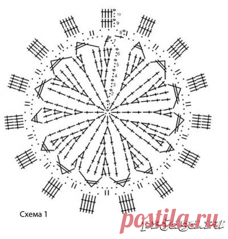 Шляпа крючком схемы
