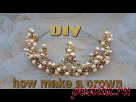 DIY / Tutorial How to make a crown | tiara headband / cara membuat mahkota