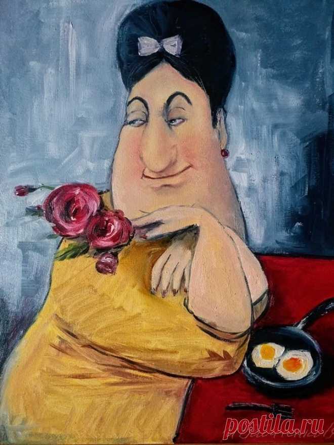 Каждая женщина утром Рисует себе лицо...) 
Одна - как Рафаэль. Другая - как Пикассо.