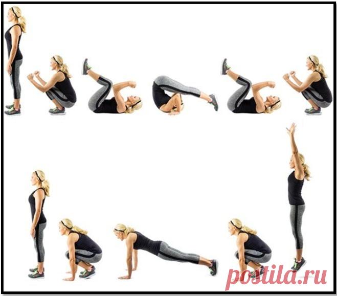 Бурпи: упражнение, которое сжигает калории лучше бега (видео) - tochka.net