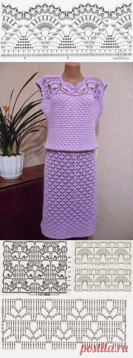 Вязаные туники со схемами узоров — Сделай сам, идеи для творчества - DIY Ideas