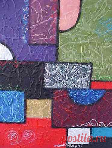 Modern art - Harmony 3, Chidi Okoye, Abstract art on ModernARTimages.com