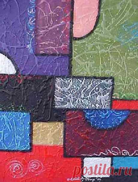 Modern art - Harmony 3, Chidi Okoye, Abstract art on ModernARTimages.com