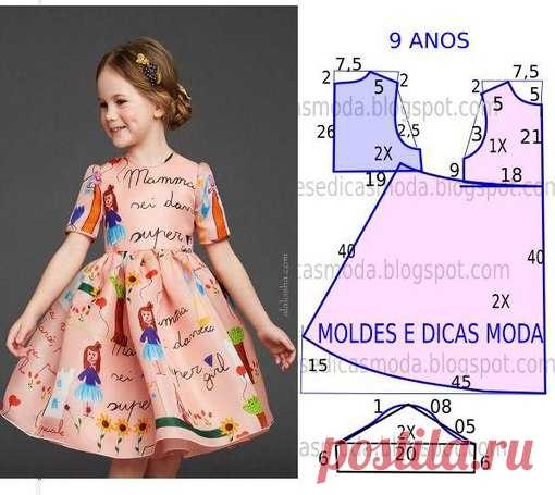Выкройки детских платьев