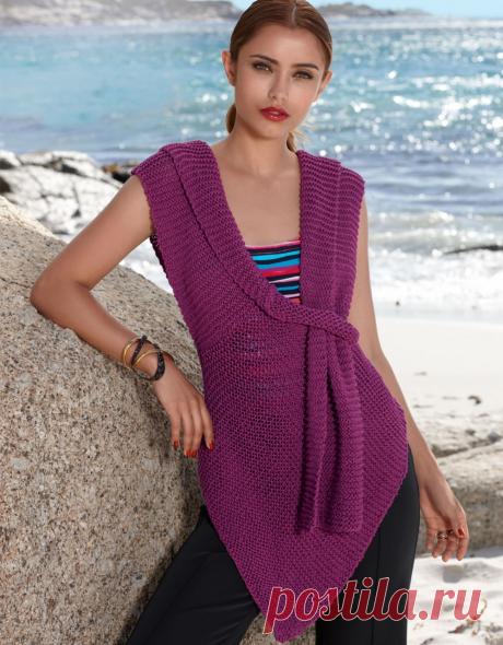 Жилет-трансформер спицами Довольно простой в работе жилет, который за счет оригинального кроя позволяет по-разному драпировать модель.








РАЗМЕРЫ
36 (38/40–42/44–46/48)
ВАМ ПОТРЕБУЕТСЯ
Пряжа (50% хлопка, 50% полиэстера; 9…