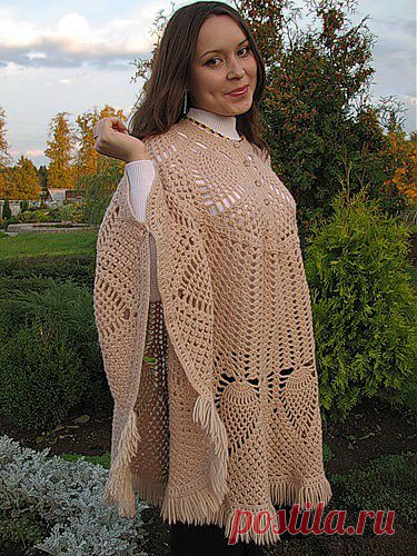 ПОНЧО КРЮЧКОМ.