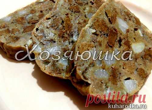 Домашняя печеночная колбаса.