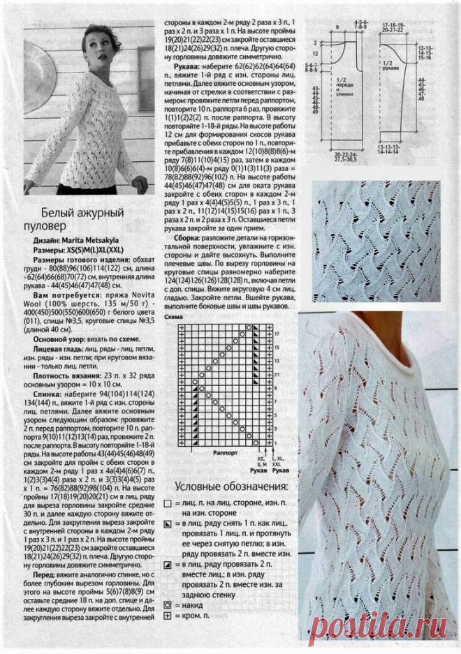 Пуловеры с подробным описанием + схемы и выкройки изделий | Твори со мной | Дзен