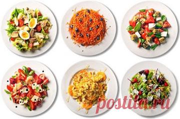 Простые салаты на день рождения, из доступных продуктов, могут быть украшены сверху узорами из овощей или фруктов