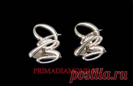 запонки из серебра буквы