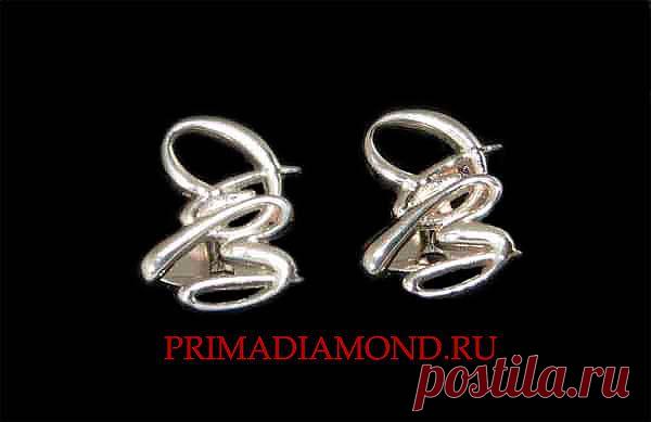 запонки из серебра буквы