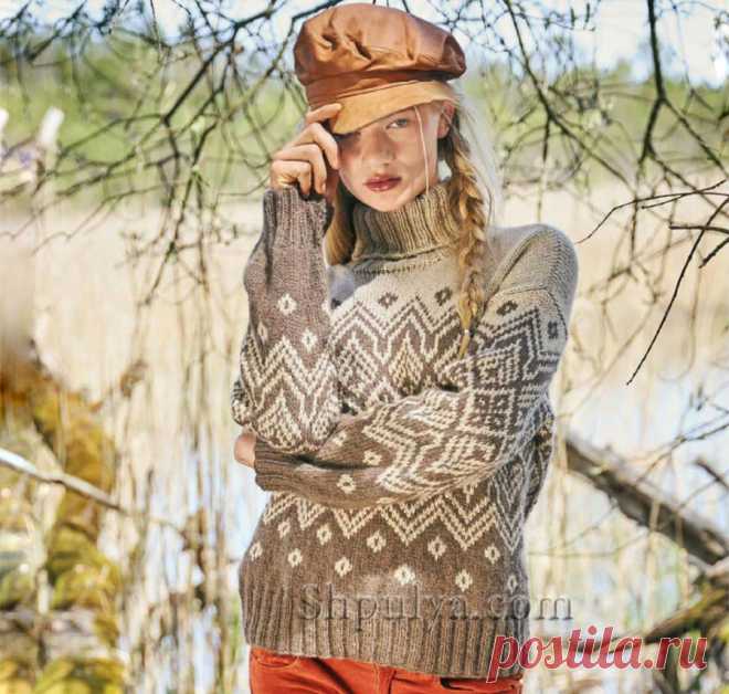 Двухцветный жаккардовый пуловер из кашемира — Shpulya.com - схемы с описанием для вязания спицами и крючком Просматривайте этот и другие пины на доске Knitting пользователя Anita Herbst.
Теги
Двухцветный жаккардовый пуловер, выполненный из кашемира, — это прекрасный образец элегантности и роскоши, который поможет подчеркнуть вашу естественную красоту и изысканный вкус.
К тому же, он универсально впишется в любой гардероб.
Вязание модели начинается с вязаной планки, далее идут резинки, узор «пу…