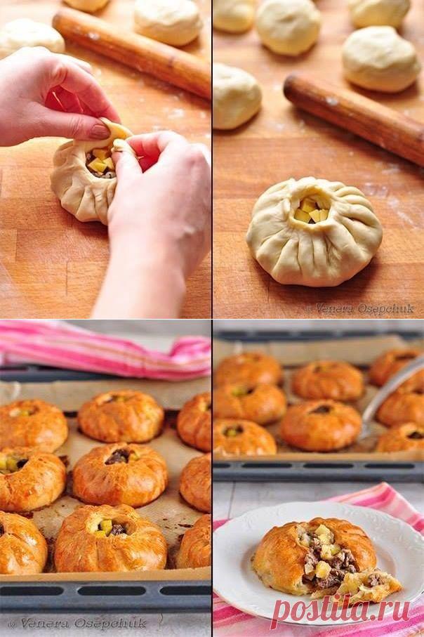Вак балиш (маленькие пироги с мясом и картошкой).