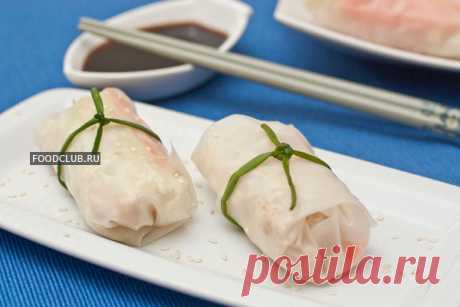 Необычные роллы с курицей.