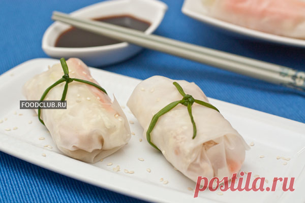 Необычные роллы с курицей.