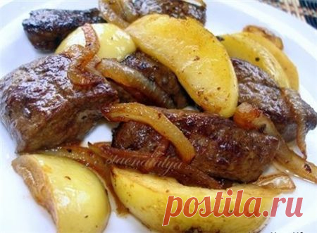 Готовим куриную печеночку..