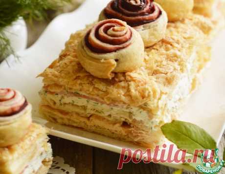 Закусочный торт с икорным кремом и семгой – кулинарный рецепт