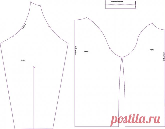 Выкройка толстовки и футболки с рукавом реглан | Шкатулка
