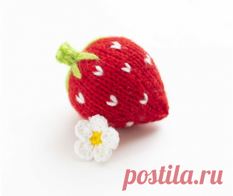 Игрушка Клубника спицами - KNITTLY.ART