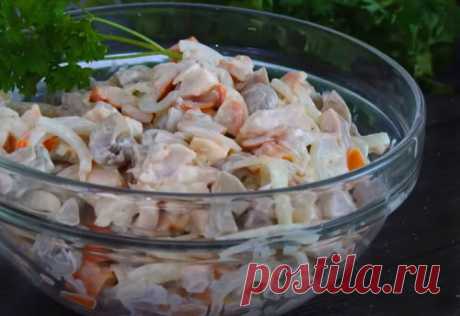 Вкусный салат за несколько минут. Готовится всего из трех ингредиентов!