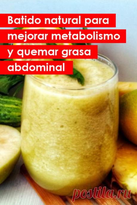 Bebida para bajar de peso y quemar grasa abdominal en la base de té verde