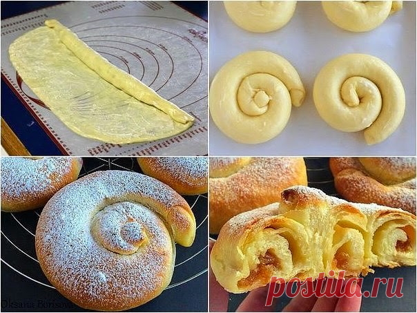 Лучшие кулинарные рецепты: Испанские булочки "Ensaimadas"