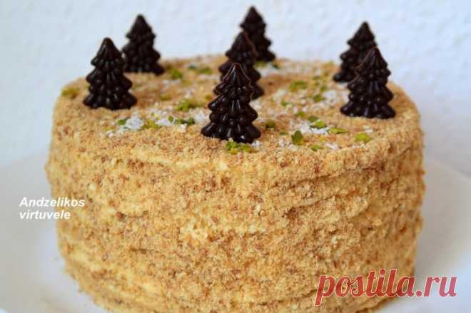 Skanusis Napoleono tortas su plikytu kremu - receptas | La Maistas