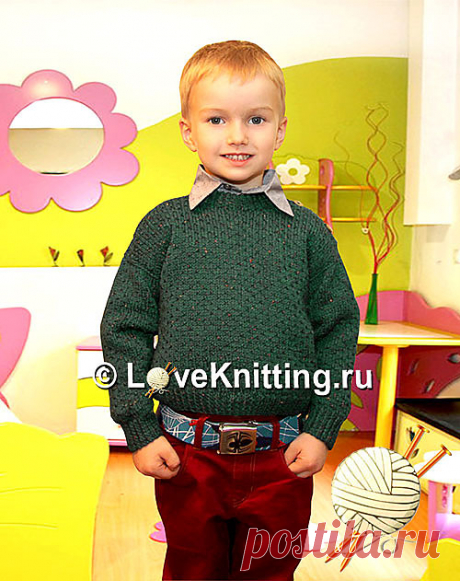 Пуловер c застежкой на плече | Loveknitting.ru