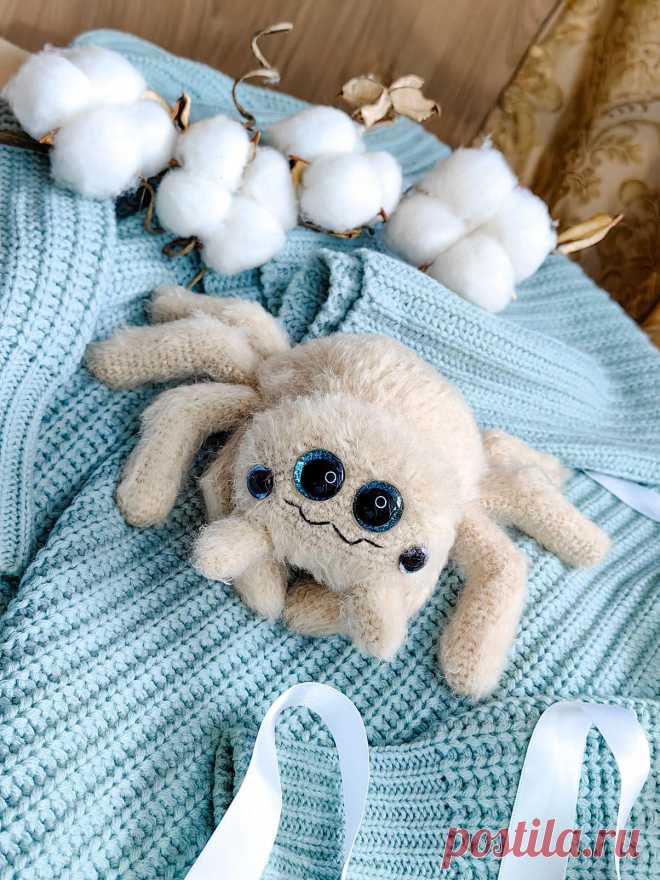 PDF Паучок Чуча крючком. FREE crochet pattern; Аmigurumi toy patterns. Амигуруми схемы и описания на русском. Вязаные игрушки и поделки своими руками #amimore - вязаный паук, паучок из обычной пряжи.