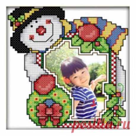 Printed Christmas snowman photo frame cross stitch 11 CT DIY needle wedding Christmas gift | Lazada PH