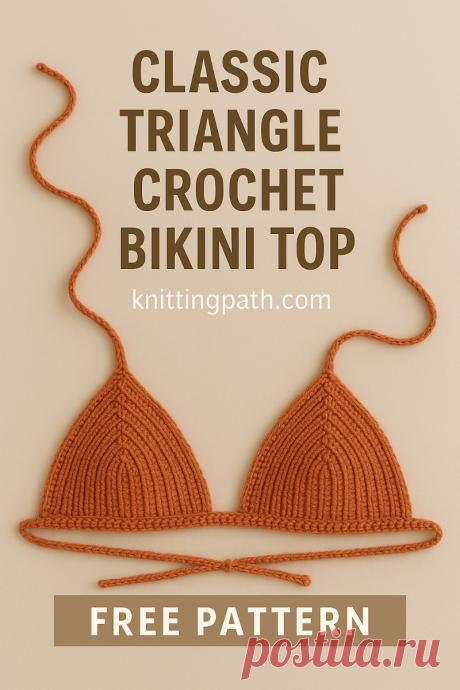 Classic Triangle Crochet Bikini Top