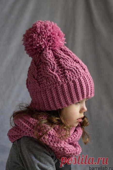 Детская шапочка крючком. Шапочка для малыша с узором из кос | Домоводство для всей семьи