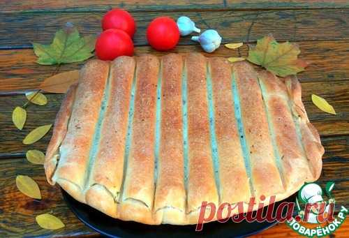 Лепёшка с сыром, зеленью и чесноком – кулинарный рецепт