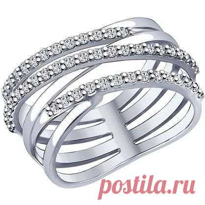 Кольцо с 51 фианитом из серебра, классика (51 камней, серебро 925 пробы)- купить в Москве за 2 450 рублей в интернет-магазине Nebo.ru, арт. 101262
