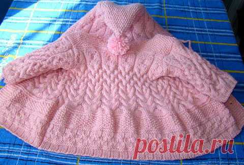 Розовое пальто для девочки Очень важно правильно рассчитать! Всё вязание должно делиться на 12+2кром. 