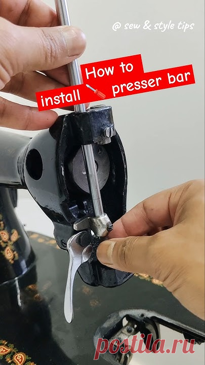 How to install presser bar in sewing machine 🪛 #sewingmachinerepair #sewingmachine #silaimachine