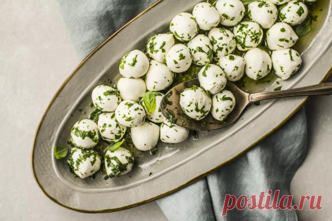 Рецепт маринованной молодой моцареллы