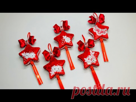 Декор елочные игрушек. Звёздочка.