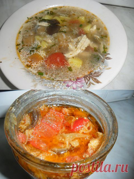 Куриный суп с баклажанами | Любимые рецепты