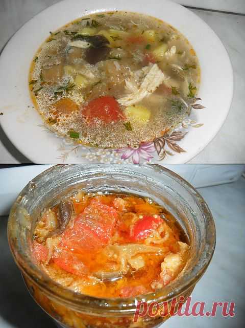Куриный суп с баклажанами | Любимые рецепты
