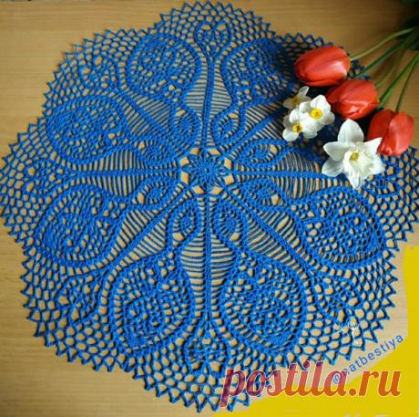 Салфетка Русские узоры.
#салфеткомания_работы_подписчиков #салфетка_крючком #вязание #вязание_крючком