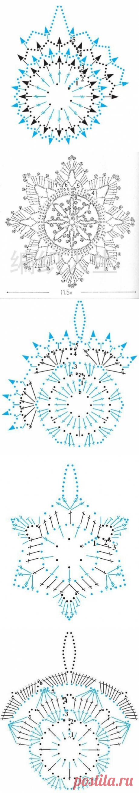 ВЯЗАНЫЕ СНЕЖИНКИ (Уроки и МК по ВЯЗАНИЮ) | Журнал Вдохновение Рукодельницы