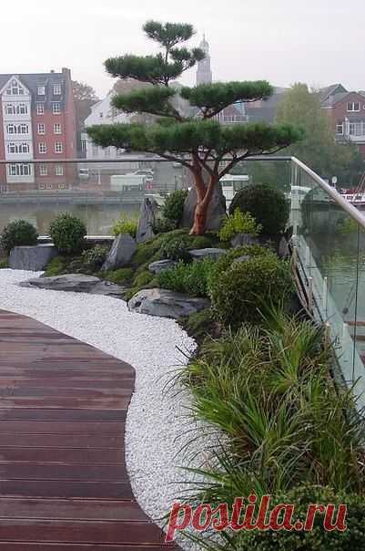 Ландшафтный дизайн / Landscape Review | Modern garden, Roof garden design, Japanese garden design