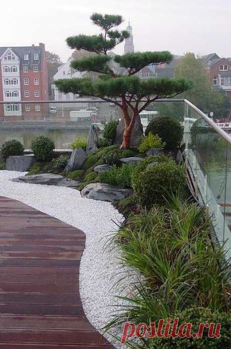 Ландшафтный дизайн / Landscape Review | Modern garden, Roof garden design, Japanese garden design