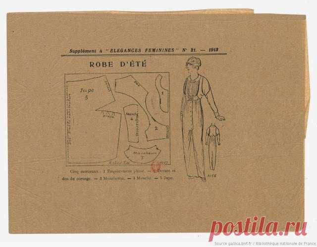 Выкройки женской одежды 1910-1920 гг (подборка) Модная одежда и дизайн интерьера своими руками