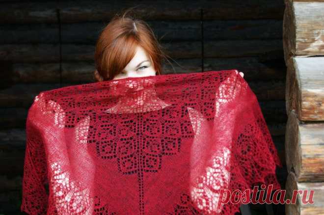 🧶 Как я вязала шаль 