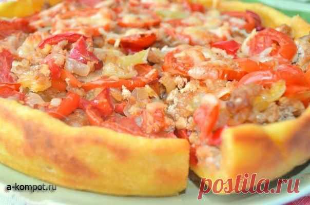 Пирог с мясом и овощами.