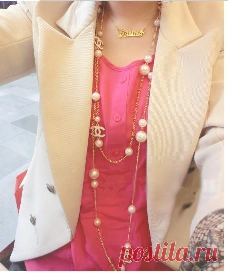 S2179 Necklace jewelry temperament pearl the c long nec на продажу