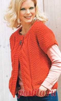 Жакет с коротким рукавом / Вязание для женщин спицами. Схемы / PassionForum - мастер-классы по рукоделию